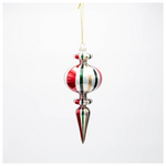 Γυαλινο Στολιδι, Κοκκινο, Πρασινο, Χρυσο, 20cm