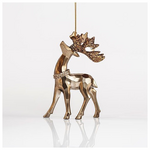 Ταρανδος Ακρυλικος, ματ Καφε, με Glitter, 7x11,6cm