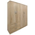 Ντουλάπα Τετράφυλλη Lego Pakoworld Sonoma 160x42x180εκ