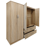 Ντουλάπα Τετράφυλλη Lego Pakoworld Sonoma 160x42x180εκ