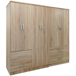 Ντουλάπα Εξάφυλλη Lego Pakoworld Sonoma 200.5x42x180εκ