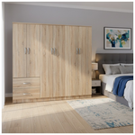 Ντουλάπα Εξάφυλλη Lego ι Pakoworld Sonoma 200.5x42x180εκ