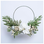 Στεφανι, με Ασημι Κρικο, Λουλουδι, Μπαλες και Διακοσμητικα, 50cm