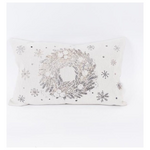 Μαξιλαρι Μπεζ, με Μεταλλικο Τυπωμα Στεφανακι, 30x50cm