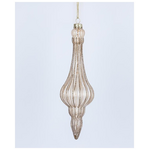 Γυαλινο Στολιδι, Καφε με Χρυσο, σετ 2τμχ, 7x24cm