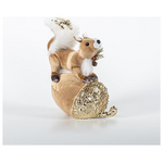 Βελουδινο Σκιουρακι με Κουκουναρι, Μοκα, 16x22cm