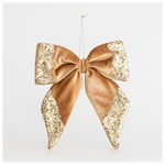 Βελουδινος Φιογκος, Μοκα, με Glitter, 20x20cm