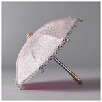 Ομπρελα, ροζ Μεταλλικη, με Γκλιτερ, 26x23cm