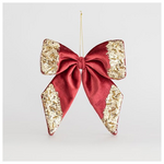 Βελουδινος Φιογκος, Μπορντω, με Glitter, 20x20cm