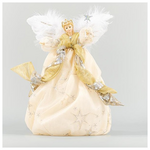 Νεραιδα Κορυφη Δεντρου, Λευκη με Χρυσο, με Ραβδι, 40cm