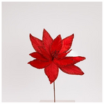 Λουλουδι Kokkino με Φυλλα Glitter, 34x48cm