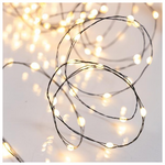 Σειρα, 320 Μεγαλα Γαλακτερα Mini Led, 12v Adaptor, Σταθερο, Πρασινο Χαλκινο Καλωδιο, Θερμο Λευκο Led, ανα 5cm, Προεκταση Παροχης 3m, Ip44