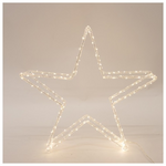 Ακρυλικο Αστερι, 3,5v Μετασχηματιστη, 200 Θερμα Λευκα Led, Προεκταση Παροχης 5m, 100x15x97cm, Ip44