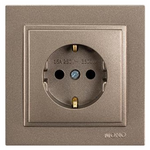 Πριζα Σουκο 16a Κουμπωτος με Παιδικη Προστασια Light Fume