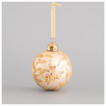 Γυαλινη Μπαλα, Σαμπανι, με Ταρανδο, 8cm