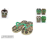 Women's flip flops in numbers from 35 to 41 with leopard designs