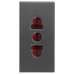 Πριζα Σουκο Euro-American 2 Modules 16a Γραφιτης