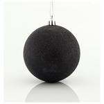 Μπαλα Πλαστικη, Μαυρη, σετ 6τμχ, 8cm