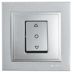 Διακοπτης Ρολλων Ασημι