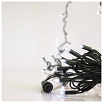 Σειρα, 100 led 5mm, 230v, Επεκταση εωσ 9, Πρασινο Καουτσουκ Καλωδιο, 90 Λευκα led kai 10 Λευκα Flash Led, Προεκταση Παροχης 1,5cm, ana 10cm, Ιρ65