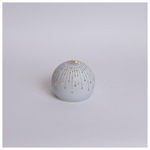 Γυαλινη Διακοσμητικη Μπαλα, Λευκη Ματ, Φωτιζομενη, με Αστερακια, 10cm