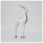 Βελουδινο Ελαφι, Λευκο, με Χρυσο Γκλιτερ, 19x45x8cm