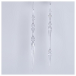 Σταλακτιτης Ακρυλικος, Διαφανο, Παγωμενο, με Γκλιτερ, 2 Σχεδια, 30,5cm