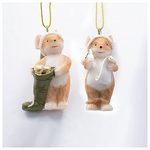 Στολιδι Πολυρεζιν, Ποντικακια, Πρασινο, 2 Σχεδια, 3x5.5cm