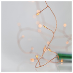 Cluster, 50 Μινι Led, Μπαταριας, Προεκταση 30cm, Μπρονζε Χαλκινο Καλωδιο, Daylight Led, ανα 5cm, Ιρ20