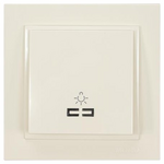 Μπουτον Κλιμακοστασιου+λυχνια Μπεζ