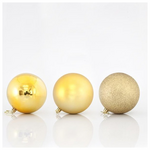Μπαλα Πλαστικη, Χρυση, σετ 6τμχ, 10cm