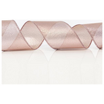 Κορδελα Ροζ,  Μεταλλιζε, 6,35cm, 10y