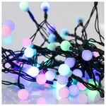 Σειρα, 40 led 5mm, 4,5v, Λευκες Μπαλες, με Μετασχηματιστη, Πρασινο Καλωδιο, Rgb, Multi led ανα 10cm, Προεκταση Παροχης 300cm, Ip44