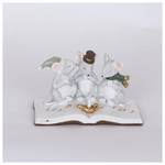 Διακοσμητικο Πολυρεζιν, Ποντικακια Πανω σε Βιβλιο, 10.5x12x17cm