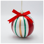 Γυαλινη Μπαλα, Candy Πρασινη, Κοκκινη, Χρυση με Φιογκο, σετ 2τμχ, 12cm