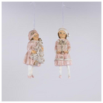 Στολιδι Πολυρεζιν, Κοριτσακια με ροζ Ρουχαλακια, 2 Σχεδια, 6,5x4,5x12cm