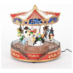 Καρουζελ με Αλογακια, Μουσικη και Κινηση, με Μετασχηματιστη, 25,3χ25,1χ26,3cm