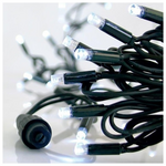 Σειρα, 100 led 5mm με Καλυμμα, 230v, 2 Επεκτασεις εωσ 9 Σετ, Πρασινο Καουτσουκ Καλωδιο, Λευκο led ana 10cm, Ιρ65 (Χωρις Προεκταση Παροχης)