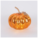 Γυαλινη Φωτιζομενη Κολοκυθα, Χαλκινη, 16cm