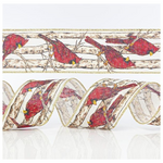 Κορδελα Λευκη, με Κοκκινα Πουλακια,  6,35cm, 10y