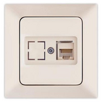 Πριζα Data cat 6 rj 45 Monh Μπεζ