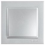 Διακοπτης Απλος Κουμπωτος Ασημι