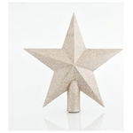 Κορυφη Δεντρου Αστερι, Σαμπανι Glitter, Πλαστικη, 20cm
