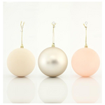 Μπαλα Πλαστικη Ιβουαρ Ρετρο, σετ 6τμχ, 10cm