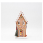 Χαρτινο Σπιτακι, Μπεζ με Μπισκοτουλη, Φωτιζομενο, 11x8.5x22cm