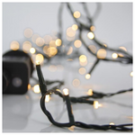 Σειρα Pro, 400 led 3mm, 31v & 6w Μετασχηματιστη, 8 Προγραμματα, Πρασινο pvc Καλωδιο, Θερμο Λευκο Led, ana 5cm, Προεκταση Παροχης 3m, Ip44