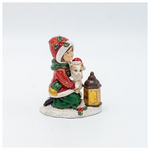 Διακοσμητικο Πολυρεζιν, Κοριτσακι με Γατουλα, Απαλο Ροζ, 7.5x9cm