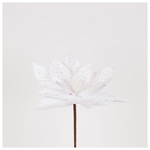 Λουλουδι Λευκο, με Λευκες Χαντρες, 27x15cm