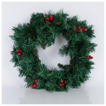 Στεφανι Πρασινο pvc με Berries, 60cm