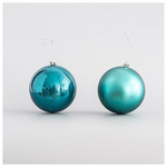 Πλαστικη Μπαλα, Πετρολ, σετ 6 τμχ (3 Γυαλιστερες, 3 Mατ), 10cm